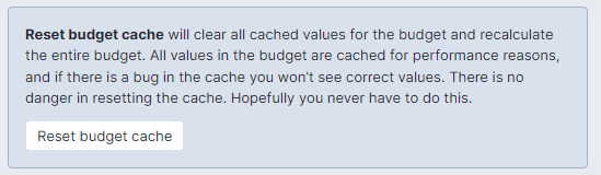Image of Reset Cache setting