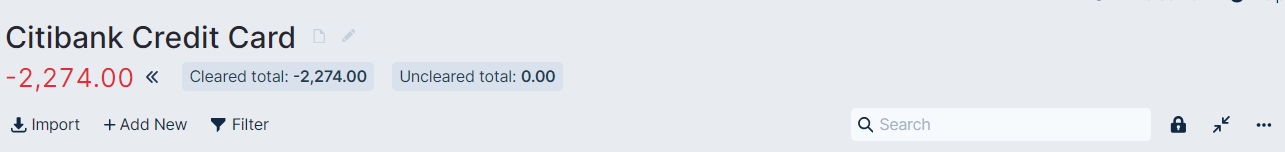 Account Page Balances Expanded